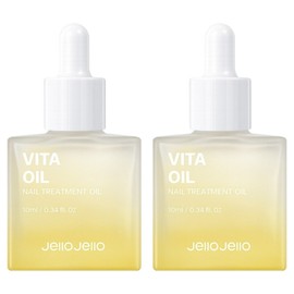 JelloJello Premium Extra Nail Treatment Vita Oil, 10ml, 2 pieces / 젤로젤로 프리미엄 엑스트라 네일 트리트먼트 비타 오일, 10ml, 2개