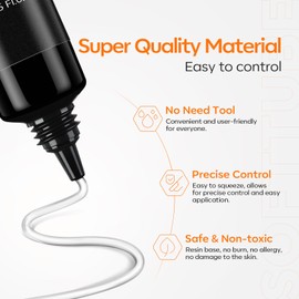 Modelones 3D Gel Nail Art, 15 g, 4 in One Sculpture Nail Gel Multifunctional for Nail Rhinestone Charms Glue Chrome Nail Powder Nail Carving DIY Nail Design