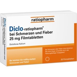 Diclo-ratiopharm 25 mg 5 x 20 Tablets Economy Pack Including a High-Quality Hand Cream Brand Faar-Apo