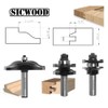 SICWOOD 3PCS Cabinet Door Raised Panel Router Bits Set 1/2