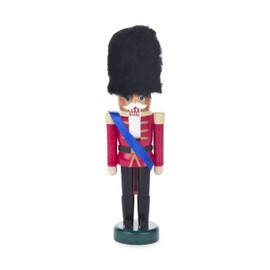 Dregeno Seiffen 024/002 Nutcracker, Wood, Brite rot-schwarz, 15cm