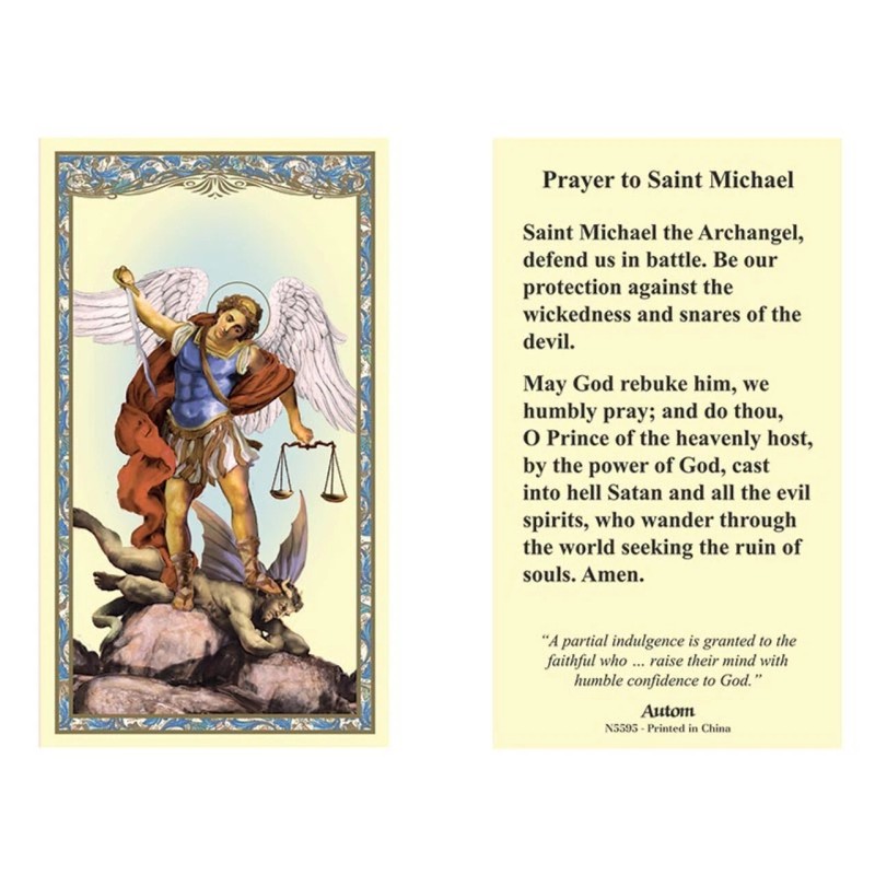 Prayer to Saint Michael - Laminated Holy Card