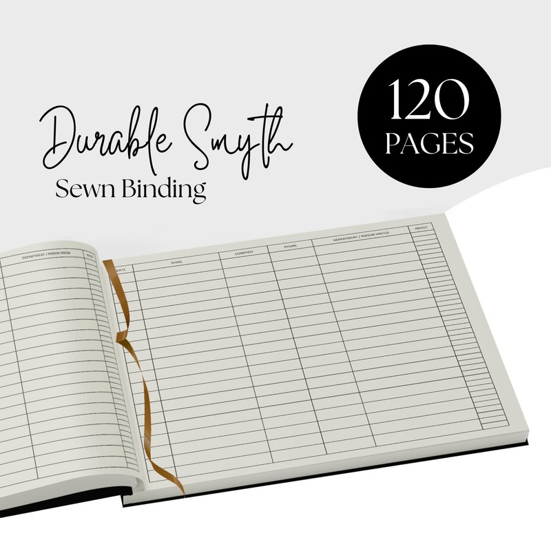 Officewerks Visitors Register & Guest Book, 120 Pages, 8 7/8"