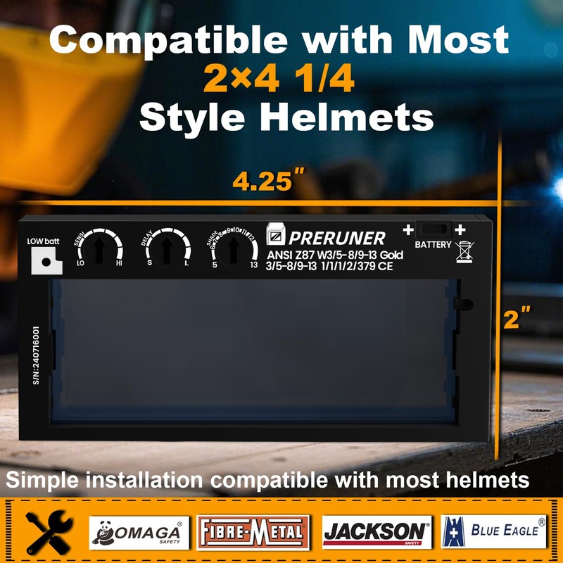 Shade Adjustable Series | Gold Shade Range 5-13 Auto Darkening