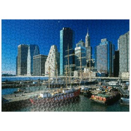 MyPuzzle Southstreet Seaport Museum, New York City, New York, USA - Premium 500 Piece Jigsaw Puzzle for Adults