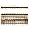 Chanzon Round Pin Header Strip for Arduino Gpio 40 pin x 5pcs Male Headers Pins Straight Single Row Gold Plated Pitch 2.54mm 0.1 inch Breakaway for PCB Connector Raspberry pi Machine Breadboard