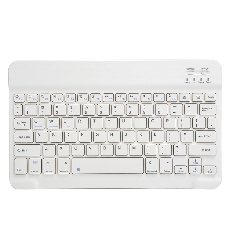 Tablet Cover Set with White Bluetooth Keyboard Protective Case Holder