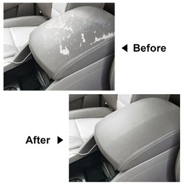 FZJDSD Gray Center Console Cover Armrest Cover Replacement Compatible with Honda Pilot 2009 2010 2011 2012 2013 2014 2015(The Leather Part Only)