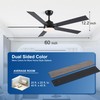 60 Inch Ceiling Fans with Lights and Remote, 6 Speed
