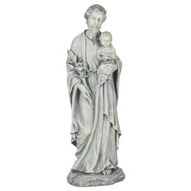 Joseph's Studio by Roman - 20" H St. Joseph Holding a Child Garden Statue, Religious Outdoor Decor