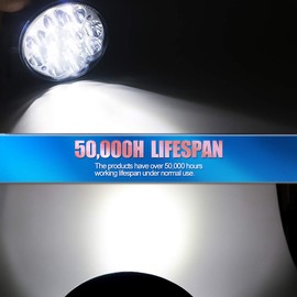 H5001 Led Police Lights for car, Par46 Led 5.75“ Round Seal Beam Seachlight for Truck Tractor Offroad Motorcycle (2 Pcs)