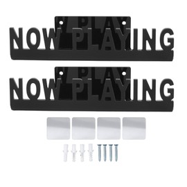 2PCS Now Playing Vinyl Record Stand Wall Mount Acrylic Album Record Holder Floating Book Shelves for Album Covers Display Home Decoration Black