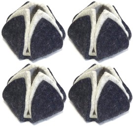 my.d - DerMöbelschuhfürflüstermöbel - Felt Gliders Furniture Gliders Chair Leg Protectors Furniture Shoe Series Homeline 4 Pieces (Anthracite/Mottled Grey)