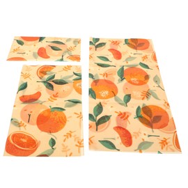 COLLBATH Beeswax Preservation Cloths 3 Pack Food Wraps Beeswax Alternative to Plastic