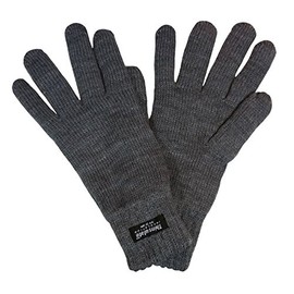 Rjm Ladies Knitted Thinsulate Lined Gloves Grey