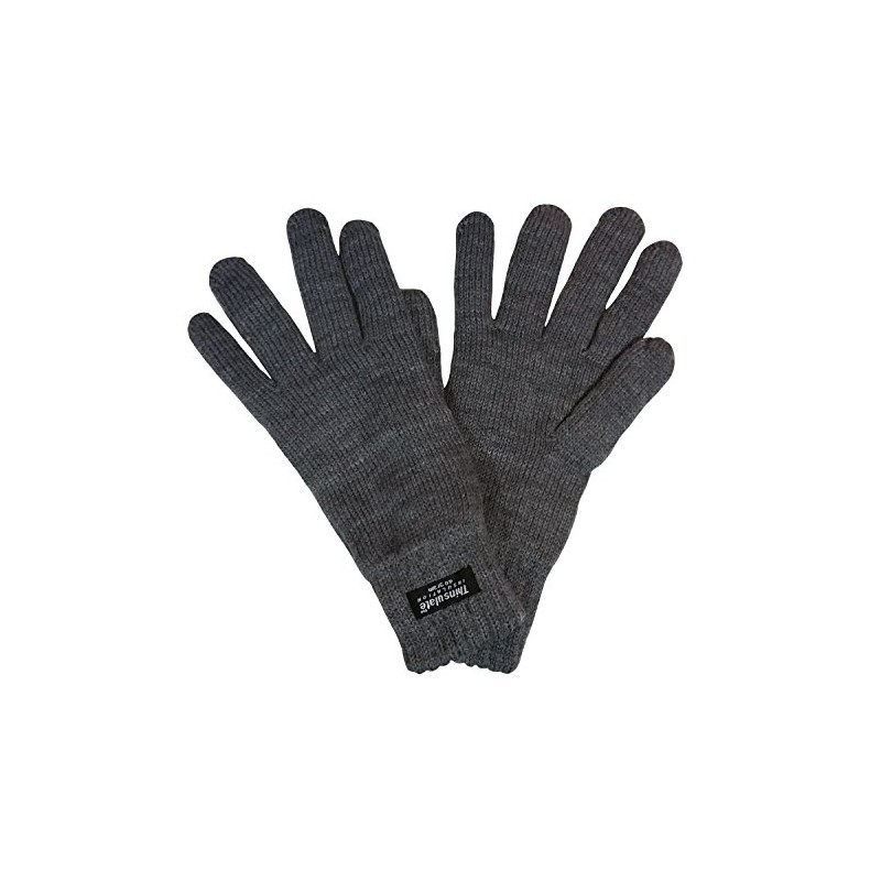 Rjm Ladies Knitted Thinsulate Lined Gloves Grey