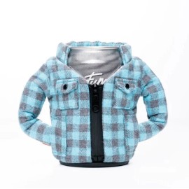 Puffin Drinkwear Flannel Koozie Blue