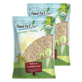 Food to Live Organic Rolled Oats, 20 Pounds – Old-Fashioned, 100% Whole Grain, Non-GMO, Raw, Kosher, Bulk Oats. Perfect for Morning Oatmeal and Overnight Oats