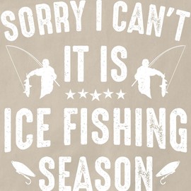 CafePress Sorry I Can't It is Ice Fishing Season I Kitchen Apron with Pockets, Grilling Apron, Baking Apron