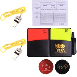 Referee Kit, 1 Set Of Match Referee Set, Red And Yellow Referee Cards With 2 Referee Whistles, Coin Picking, Football Sports Dial Label, Referee Cards, Referee Whistle