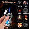 Torch Lighter, Creative Dual Flame Lighter with 6pcs Flint Stone,