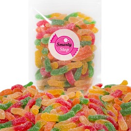 Smarty Stop Gummy Worm Candy – Edible Fruity Flavored Confectionery Snack (Aqua Worm, 2 Pound (Pack of 1))