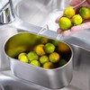 Kitchen Sink Drain Strainer Basket, Stainless Steel Multifunctional Kitchen Food