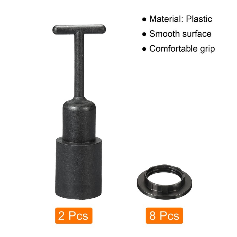 sourcing map 10pcs E14 Socket Ring Removal Tool T Type