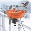 HRAYLTOP Deck Mounted Heated Bird Bath for Outdoors for Winter,