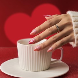 BTArtbox XCOATTIPS Natural Nail Tips -Short Almond Press On Nails Pink, Long Lasting Soft Gel Nails False Nail, Soak Off Acrylic Fake Nails Extensions for Nail Art DIY Spring Gifts