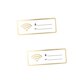 OHPHCALL 2pcs Portable WiFi Board Sign Guest Room Essentials WiFi Password for Home