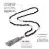 BALIBALI 6MM Mala Beads Necklace Natural Stone Meditation Statement Necklace