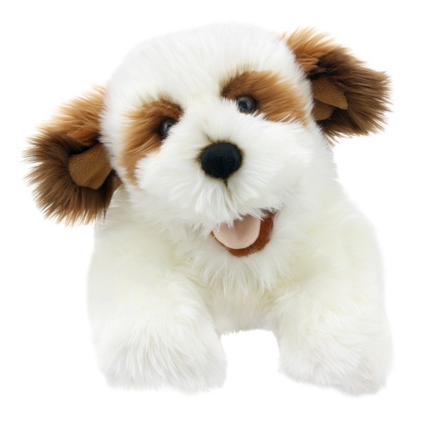 The Puppet Company Playful Puppies Dog - Brown & White Hand Puppet