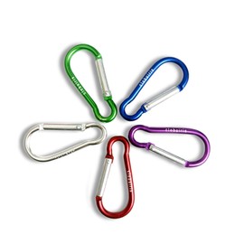 Clobuiris Aluminum Carabiner D Ring, Caribeener Clips, Spring Snap Hook for Keychain Clip Camping Mini Lock Snap Hooks Spring Link Key Chain Durable(1 Pcs) (Blue)