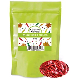 Dried Sichuan Chili Peppers Whole 4 Ounces, Mild, Used in Mexican, Chinese, Thai Dishes, Premium Szechuan Dried Red Chilies for Chili Oil, Paste, and Sauce