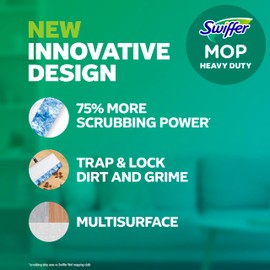 Swiffer Heavy Duty Mop Wet Multi-Surface Cloth Refills for Floor Mopping and Cleaning, Pet with Febreze Odor Defense, 20 count