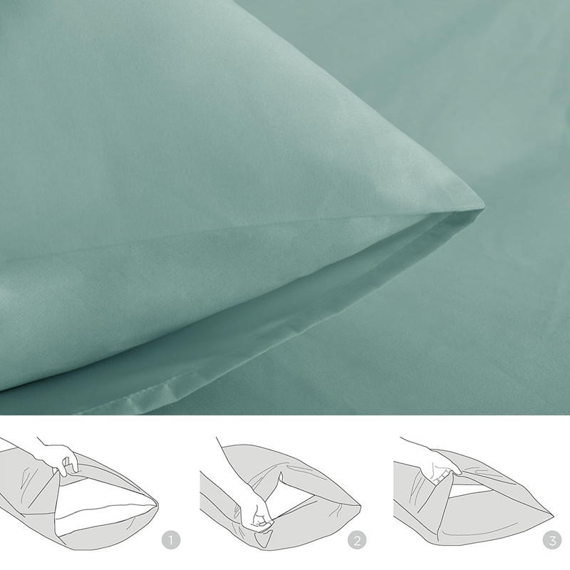 Aisbo Pillow Cases 2 Pack - Sage Green Standard 50x75