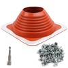 Metal Roof Pipe Flashing Boot: #7 Silicone High-Temp Flexible Roof