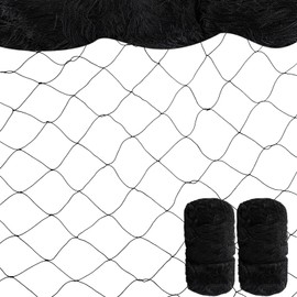 Windyun 2 Pcs Bird Netting 50' x 100' Bird Net Chicken Coop 2.4" Mesh Heavy Duty Deer Fence Aviary Net Reusable Fruit Tree Poultry Barrier for Garden Protection Vineyard Against Hawk Squirrel, Black