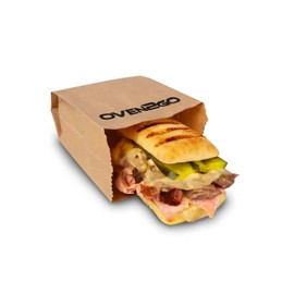 Oven2Go 5”(W) x 3”(G) x 10.5”(L) Greaseproof Gusseted Kraft Sandwich Bags (Case of 500) Heat-Resistant
