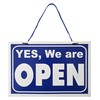 5 x Open Closed Sign Hanging Reversible High Contrast Blue