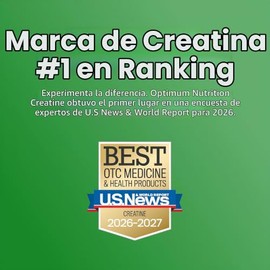 Optimum Nutrition Creatina Micronizada Monohidrato en Polvo, Sin Sabor, 60 Porciones, 300 Gramos (El Embalaje Puede Variar)