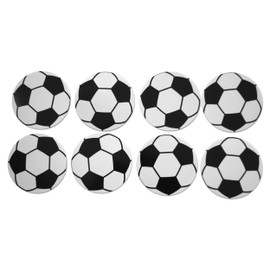 Novel Merk Soccer Sports Ball Vinyl Stickers - 2” Round Individual Decals for Laptop, Water Bottle, Phone, Party Favors, & Decor - Adheres to Clean Surfaces Waterproof & Repositionable (8)