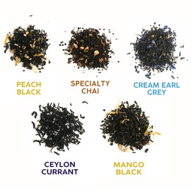 Flavorful Loose Leaf Black Tea Starter Kit Set Bathala Botanicals - Organic Tea Variety Gift Pack - Tea Gift Box Set with Hex Tea Strainer (2 Tea Strainers)