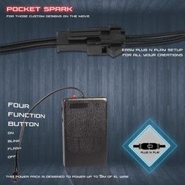 5m/16.4ft Large 2.3 mm Thick - Red Neon LED Light Glow EL Wire - Powered by 6V - Craft Neon Wire String Light for DIY Project Costume Accessories Cosplay