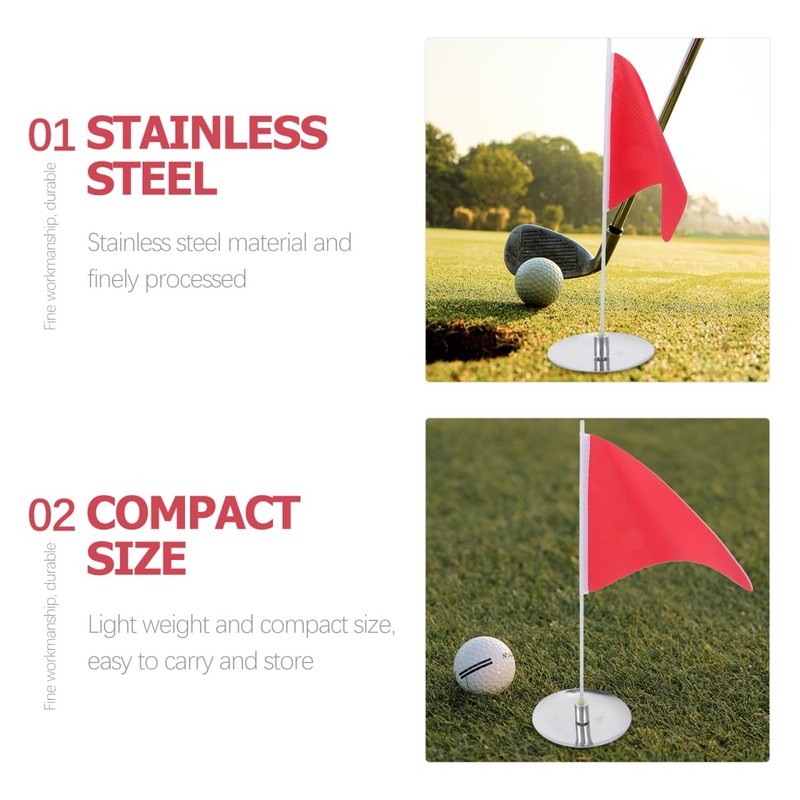SUPVOX Golf Flagstick and Hole Cup Set, Stainless Steel and