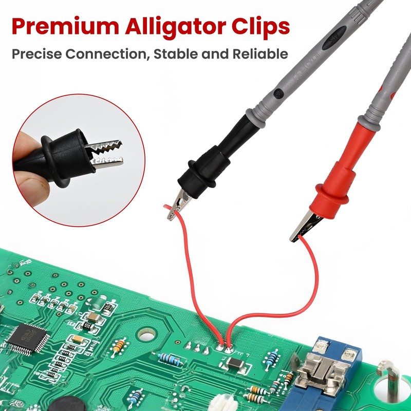 Digital Multimeter with Precision Sharp Leads, 1000v 20a Clamp Tester,