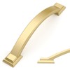 Amerdeco 10 Pack Brushed Gold Cabinet Pulls 4 Inch(102mm) Hole