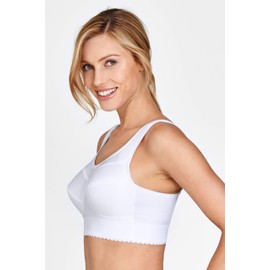 Miss Mary of Sweden Simplex Activity Non-Wired Bra, Cotton - White, size: 95B