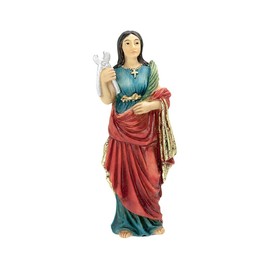 St. Agatha 4" Cold Cast Resin Hand Painted Patron Saint Statue